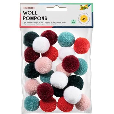 Folia Pompon - Elegance - 24 Stück - Wollpompons Folia Pompon - Elegance - 24 Stück - Wollpompons