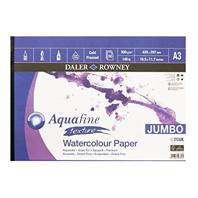 Daler Rowney Aquafine WC Texture Pad A3 300G 50SH Daler Rowney Aquafine WC Texture Pad A3 300G 50SH