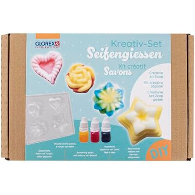 GLOREX Kreativ-Set "Seifengießen" - 8 bunte Seifen selber machen GLOREX Kreativ-Set "Seifengießen" - 8 bunte Seifen selber machen