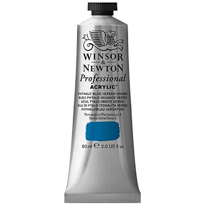 Winsor & Newton 2320515 Professional Acrylfarbe in Künstlerqualität, hohe Farbbrillanz & Deckkraft, Archivqualität, 60ml Tube Phthaloblau Grünton Winsor & Newton 2320515 Professional Acrylfarbe in Künstlerqualität, hohe Farbbrillanz & Deckkraft, Archivqualität, 60ml Tube Phthaloblau Grünton