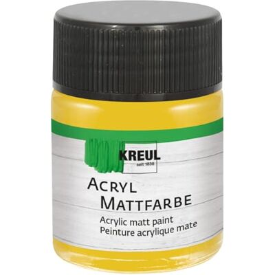 KREUL 75530 Acryl Mattfarbe, gold im 50 ml Glas, cremig deckende, schnelltrocknende Farbe auf Wasserbasis, für viele verschiedene Untergründe geeignet KREUL 75530 Acryl Mattfarbe, gold im 50 ml Glas, cremig deckende, schnelltrocknende Farbe auf Wasserbasis, für viele verschiedene Untergründe geeignet