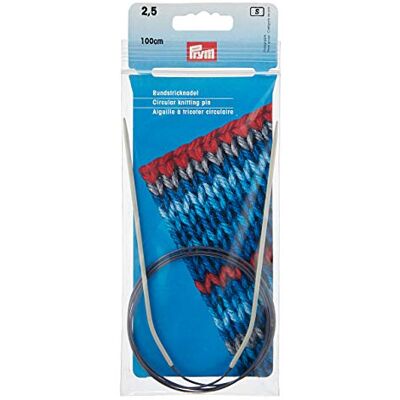 Prym 211221 Rundstricknadeln ALU 100 cm 2,50 mm grau Prym 211221 Rundstricknadeln ALU 100 cm 2,50 mm grau
