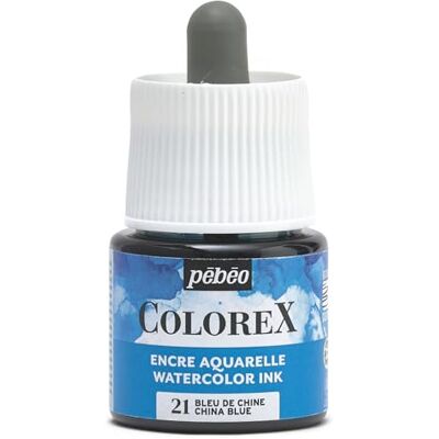 PEBEO Pébéo Colorex Tinte 45 ML Chinablau Colorex Aquarell Tinte Pébéo Chinablau Tinte mit samtigem Finish Zeichentusche Multi-Tool Alle Medien 45 ML Chinablau PEBEO Pébéo Colorex Tinte 45 ML Chinablau Colorex Aquarell Tinte Pébéo Chinablau Tinte mit samtigem Finish Zeichentusche Multi-Tool Alle Medien 45 ML Chinablau