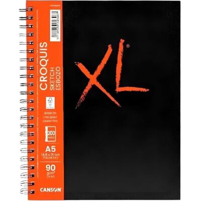 Canson XL Croquis Notizbuch A5 100 Blatt fein 90g Canson XL Croquis Notizbuch A5 100 Blatt fein 90g
