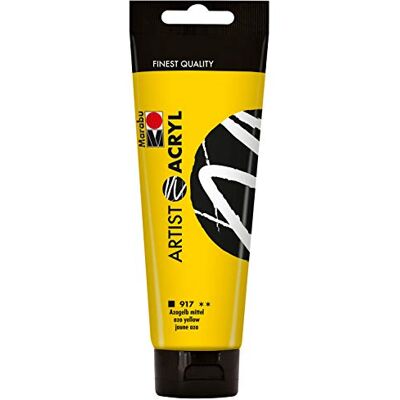 Marabu 12200044917 Artist Acryl, Azogelb mittel 120 ml, feine Acrylfarbe in Künstlerqualität, auf Wasserbasis, pastose Konsistenz, hoch pigmentiert, sehr gute Brillanz und Deckkraft Marabu 12200044917 Artist Acryl, Azogelb mittel 120 ml, feine Acrylfarbe in Künstlerqualität, auf Wasserbasis, pastose Konsistenz, hoch pigmentiert, sehr gute Brillanz und Deckkraft