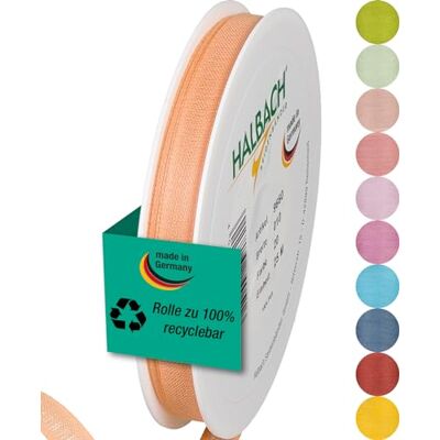 Halbach Seidenbänder Geschenkband Breite 10mm Länge 25m Schleifenband made in Germany Geschenkbänder in Vielzahl von Farben und Breiten, perfekt zum Verpacken und Dekorieren, Farbe: apricot Halbach Seidenbänder Geschenkband Breite 10mm Länge 25m Schleifenband made in Germany Geschenkbänder in Vielzahl von Farben und Breiten, perfekt zum Verpacken und Dekorieren, Farbe: apricot