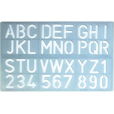 CSP P-1600 Beschriftungsschablone Buchstaben und Zahlen 30 mm CSP P-1600 Beschriftungsschablone Buchstaben und Zahlen 30 mm
