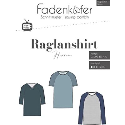 Fadenkäfer Papierschnittmuster Raglanshirt Herren Fadenkäfer Papierschnittmuster Raglanshirt Herren