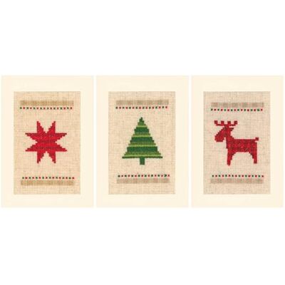 Vervaco Lesezeichen Kreuzstich Stickpackungen Gezählter Kreuzstich Weihnachten 3er DIY Postkarten Set Erwachsene Sticken Bastelset ca. 10,5 x 15 cm Stickset für Anfänger Kreatives Geschenk Vervaco Lesezeichen Kreuzstich Stickpackungen Gezählter Kreuzstich Weihnachten 3er DIY Postkarten Set Erwachsene Sticken Bastelset ca. 10,5 x 15 cm Stickset für Anfänger Kreatives Geschenk