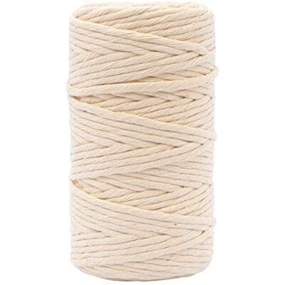 Creative Makramee Garn Naturel, 4 mm x 100m, 100% Baumwolle, in Verschiedenen Farben Verfügbar, DIY, Basteln von Dekoration Wie Blumenampel, Wandbehang, Windlicht, Traumfänger Creative Makramee Garn Naturel, 4 mm x 100m, 100% Baumwolle, in Verschiedenen Farben Verfügbar, DIY, Basteln von Dekoration Wie Blumenampel, Wandbehang, Windlicht, Traumfänger