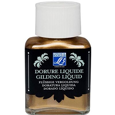 Lefranc Bourgeois 350413 flüssige Vergoldung für Dekoration, schillernde Metallfarben mit hoher Deckkraft, wasserfest & wetterbeständig, 75ml Flasche Blassgold Lefranc Bourgeois 350413 flüssige Vergoldung für Dekoration, schillernde Metallfarben mit hoher Deckkraft, wasserfest & wetterbeständig, 75ml Flasche Blassgold