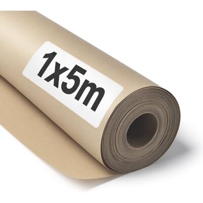 OFITURIA Kraftpapier Natur – Rolle 1 × 5 m – 3 Rollen – Verpackungspapier Und Geschenkpapier – Bastelpapier Für DIY, Dekoration Und Schnittmuster – Reißfest Und Leicht Zuschneidbar OFITURIA Kraftpapier Natur – Rolle 1 × 5 m – 3 Rollen – Verpackungspapier Und Geschenkpapier – Bastelpapier Für DIY, Dekoration Und Schnittmuster – Reißfest Und Leicht Zuschneidbar