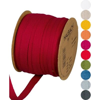 Halbach Baumwollband, 10 mm x 30 m, weinrot Webband aus 100 % Baumwolle, Meterware zum Basteln, Dekorieren und Nähen Halbach Baumwollband, 10 mm x 30 m, weinrot Webband aus 100 % Baumwolle, Meterware zum Basteln, Dekorieren und Nähen