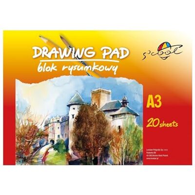 S'cool Zeichenblock A3 (20 Blatt, 90g/m²) – Zeichenpapier für Skizzen, Malerei & Basteln – Zeichenpapier für Kinder, Schüler & Anfänger S'cool Zeichenblock A3 (20 Blatt, 90g/m²) – Zeichenpapier für Skizzen, Malerei & Basteln – Zeichenpapier für Kinder, Schüler & Anfänger
