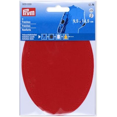 Prym 929039 Patches Velourslederimitat, aufbügelbar, 9,5 x 14,5 cm, rot Prym 929039 Patches Velourslederimitat, aufbügelbar, 9,5 x 14,5 cm, rot