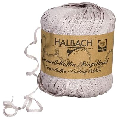 Halbach Seidenbänder Ringelband Breite 4mm Länge 100m Nachhaltiges Geschenkband zum ringeln und einpacken von Geschenken aus 100% Baumwolle Farbe: grau Halbach Seidenbänder Ringelband Breite 4mm Länge 100m Nachhaltiges Geschenkband zum ringeln und einpacken von Geschenken aus 100% Baumwolle Farbe: grau