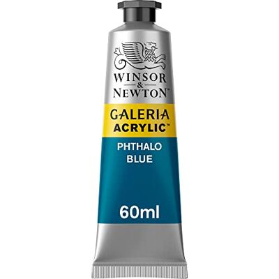 Winsor & Newton 2120516 Galeria Acrylfarbe, hohe Pigmentierung, lichtecht, buttrige Konsistenz, 60 ml Tube Phthaloblau Winsor & Newton 2120516 Galeria Acrylfarbe, hohe Pigmentierung, lichtecht, buttrige Konsistenz, 60 ml Tube Phthaloblau