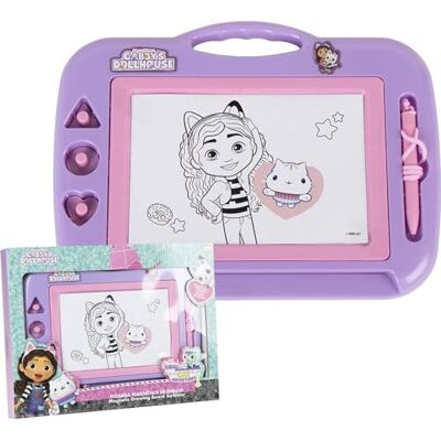 CERDÁ LIFE'S LITTLE MOMENTS Magnetisches Zeichenbrett „Gabby's Dollhouse“ mit Stift und Stempeln – wiederverwendbares Schreibbrett für Kinder für Mädchen und Fans von „Gabby's Dollhouse“ CERDÁ LIFE'S LITTLE MOMENTS Magnetisches Zeichenbrett „Gabby's Dollhouse“ mit Stift und Stempeln – wiederverwendbares Schreibbrett für Kinder für Mädchen und Fans von „Gabby's Dollhouse“