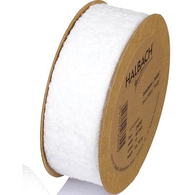 Halbach Seidenbänder Teddy Stoff Dekoband Breite: 40mm Länge: 10m Kunstfell-Band zum basteln und nähen Farbe: weiß Halbach Seidenbänder Teddy Stoff Dekoband Breite: 40mm Länge: 10m Kunstfell-Band zum basteln und nähen Farbe: weiß