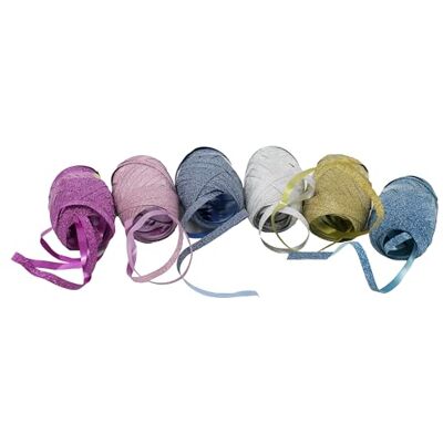 Bright Ideas Ringelband mit Glitzer, verschiedene Farben, PK06 Gold, Silber, Rosa, Hellblau, Pfirsich und Blau 6 x 10 Meter für Geschenkverpackungen, Ballonbinder und Schnur BI3025 Bright Ideas Ringelband mit Glitzer, verschiedene Farben, PK06 Gold, Silber, Rosa, Hellblau, Pfirsich und Blau 6 x 10 Meter für Geschenkverpackungen, Ballonbinder und Schnur BI3025