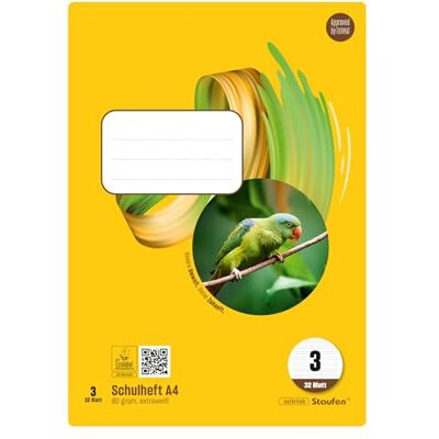 Staufen Style Schulheft 5 Hefte à 32 Blatt, DIN A4, 80 g/m², 21 Doppellinien Lineatur 3, hochwertiges Papier, ausgezeichnet mit dem EU Ecolabel, praktische Details Staufen Style Schulheft 5 Hefte à 32 Blatt, DIN A4, 80 g/m², 21 Doppellinien Lineatur 3, hochwertiges Papier, ausgezeichnet mit dem EU Ecolabel, praktische Details