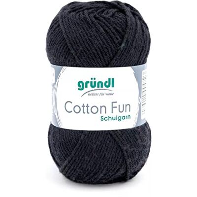 Gründl Wolle Cotton Fun Häkelgarn 1 Knäuel 50 g, Schwarz Gründl Wolle Cotton Fun Häkelgarn 1 Knäuel 50 g, Schwarz