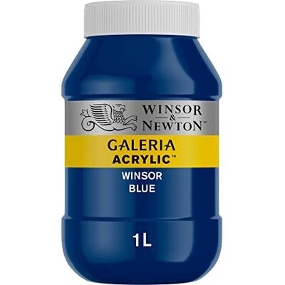Winsor & Newton 2154706 Galeria Acrylfarbe, hohe Pigmentierung, lichtecht, buttrige Konsistenz, 1000 ml Topf Winsorblau Winsor & Newton 2154706 Galeria Acrylfarbe, hohe Pigmentierung, lichtecht, buttrige Konsistenz, 1000 ml Topf Winsorblau