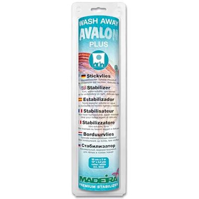 MADEIRA Avalon Plus transparent Rolle (0,30 x 3 m) Vlies (Polyacryl) Stickvlies Garn MADEIRA Avalon Plus transparent Rolle (0,30 x 3 m) Vlies (Polyacryl) Stickvlies Garn