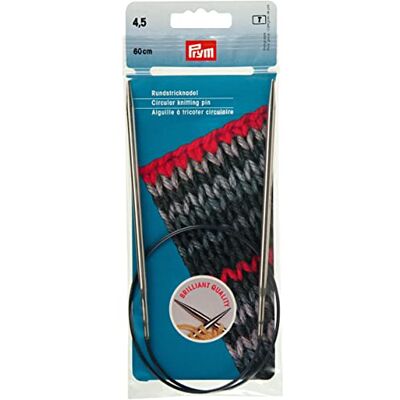 Prym 212152 Rundstricknadeln MS 60 cm 4,50 mm silberfarbig Prym 212152 Rundstricknadeln MS 60 cm 4,50 mm silberfarbig