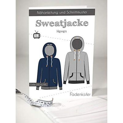 Fadenkäfer Schnittmuster und Nähanleitung Herren Sweatjacke Fadenkäfer Schnittmuster und Nähanleitung Herren Sweatjacke