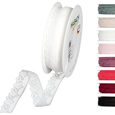 Halbach Spitzenband, 18 mm x 18 m, natur weiß Waschbare und wetterfeste Spitzenborte als Meterware auf der Rolle, zum Nähen, Basteln oder für Hochzeits-/ Tischdekoration Halbach Spitzenband, 18 mm x 18 m, natur weiß Waschbare und wetterfeste Spitzenborte als Meterware auf der Rolle, zum Nähen, Basteln oder für Hochzeits-/ Tischdekoration
