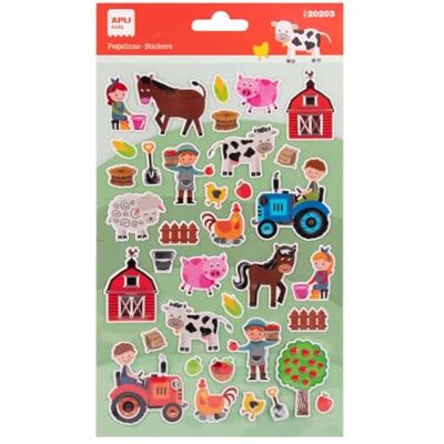 APLI Kids 20203 Maxi-Sticker Bauernhof, 1 Bogen mit permanenten Aufklebern, ideal für Scrapbooking, Dekoration oder DIY APLI Kids 20203 Maxi-Sticker Bauernhof, 1 Bogen mit permanenten Aufklebern, ideal für Scrapbooking, Dekoration oder DIY