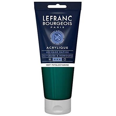 Lefranc Bourgeois 300465 Fine Acrylfarbe Phthalozyaningrün, 200ml Tube, cremige Acrylfarbe auf Wasserbasis, schnell trocknend, lichtecht, wasserfest Lefranc Bourgeois 300465 Fine Acrylfarbe Phthalozyaningrün, 200ml Tube, cremige Acrylfarbe auf Wasserbasis, schnell trocknend, lichtecht, wasserfest