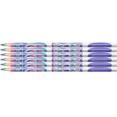 Faber-Castell 205357 Regenbogenstifte Fantasy Colours, 6 Buntstifte mit dreifarbiger Mine, ergonomische Form Faber-Castell 205357 Regenbogenstifte Fantasy Colours, 6 Buntstifte mit dreifarbiger Mine, ergonomische Form