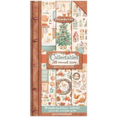 Stamperia Collectables 10 Sheets for Scrapbooks, Albums and Bullet Journals, All Around Christmas, Acid Free, Double-Sided, Perfect for Crafts and Gifting (All You Need for Christmas) (30.5 x 15cm) Stamperia Collectables 10 Sheets for Scrapbooks, Albums and Bullet Journals, All Around Christmas, Acid Free, Double-Sided, Perfect for Crafts and Gifting (All You Need for Christmas) (30.5 x 15cm)