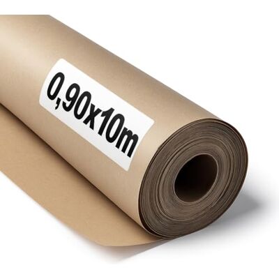 OFITURIA Naturbraunes Kraftpapier 70 g/m² – Rolle 0,90×10 m – Pack mit 3 Rollen – Recyclingpapier für Verpackungen, Basteln und Dekoration – Reißfest – Geeignet für Acryl- und Ölfarben OFITURIA Naturbraunes Kraftpapier 70 g/m² – Rolle 0,90×10 m – Pack mit 3 Rollen – Recyclingpapier für Verpackungen, Basteln und Dekoration – Reißfest – Geeignet für Acryl- und Ölfarben