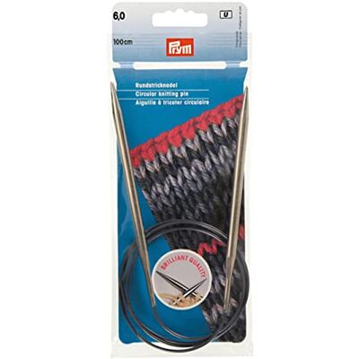 Prym 212186 Rundstricknadeln MS 100 cm 6,00 mm silberfarbig Prym 212186 Rundstricknadeln MS 100 cm 6,00 mm silberfarbig