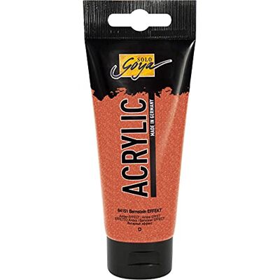 KREUL 84151 Solo Goya Acrylic, 100 ml Tube, bernstein, cremige vielseitig einsetzbare Acrylfarbe in Studienqualität, auf Wasserbasis, schnell und matt trocknend, gut deckend, wasserfest KREUL 84151 Solo Goya Acrylic, 100 ml Tube, bernstein, cremige vielseitig einsetzbare Acrylfarbe in Studienqualität, auf Wasserbasis, schnell und matt trocknend, gut deckend, wasserfest