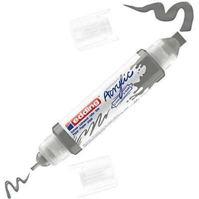 edding 5400 Acryl 3D Double Liner grau 1 Acrylfarbe Tube Doppel-Spitze 2-3,5-10 mm Acryl Farben zum Malen auf Leinwand, Malpapier und Holz Acrylstifte wasserfest in Künstlerqualität edding 5400 Acryl 3D Double Liner grau 1 Acrylfarbe Tube Doppel-Spitze 2-3,5-10 mm Acryl Farben zum Malen auf Leinwand, Malpapier und Holz Acrylstifte wasserfest in Künstlerqualität