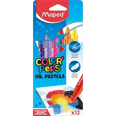 Maped M864010 Malstifte Color Peps Oil Pastels, 12er Packung Maped M864010 Malstifte Color Peps Oil Pastels, 12er Packung