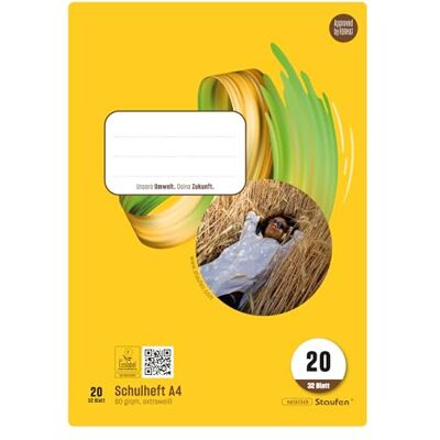Staufen Style Schulheft 5 Hefte à 32 Blatt, DIN A4, 80 g/m², blanko Lineatur 20, hochwertiges Papier, ausgezeichnet mit dem EU Ecolabel, praktische Details Staufen Style Schulheft 5 Hefte à 32 Blatt, DIN A4, 80 g/m², blanko Lineatur 20, hochwertiges Papier, ausgezeichnet mit dem EU Ecolabel, praktische Details