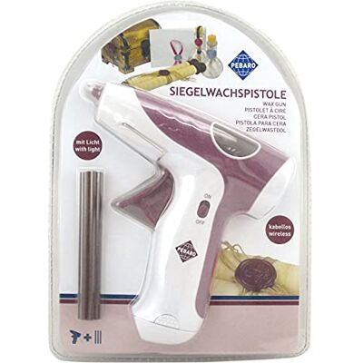 Pebaro 269SI Kabellose Siegelwachspistole inkl. 3 rote Siegelsticks, Erstellen von Wachssiegeln, Wachspistole inkl. Licht, Wachs hält auf Papier oder Briefumschlag, Post versiegeln, Briefe versiegeln Pebaro 269SI Kabellose Siegelwachspistole inkl. 3 rote Siegelsticks, Erstellen von Wachssiegeln, Wachspistole inkl. Licht, Wachs hält auf Papier oder Briefumschlag, Post versiegeln, Briefe versiegeln