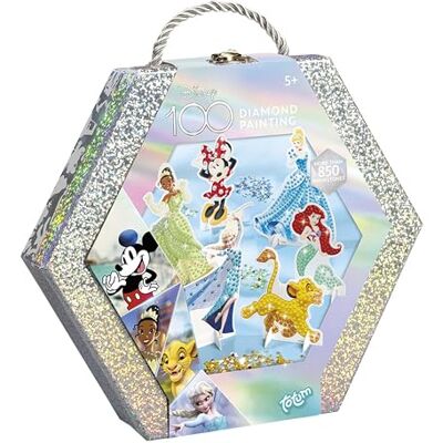 Totum Disney Diamond Painting Figuren in schöner Geschenkbox – 6 Disney Charaktere zum Verzieren mit über 850 Diamanten in Glitzer Bastelkoffer, Geschenk für Kinder, Mittel Totum Disney Diamond Painting Figuren in schöner Geschenkbox – 6 Disney Charaktere zum Verzieren mit über 850 Diamanten in Glitzer Bastelkoffer, Geschenk für Kinder, Mittel