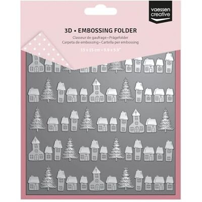 Creative 3D Prägeschablonen Weihnachtsdorf von 15 x 15 cm Bastelbedarf für Grüßkarten Bastelzubehör für DIY, Karten Basteln, Journaling und Scrapbooking Creative 3D Prägeschablonen Weihnachtsdorf von 15 x 15 cm Bastelbedarf für Grüßkarten Bastelzubehör für DIY, Karten Basteln, Journaling und Scrapbooking