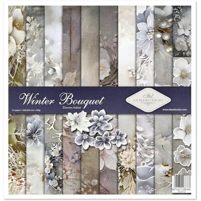 ITD Collection Scrapbook Papier Scrapbooking Set Motivpapier zum Basteln Dekorpapier 12x12 inches 310 x 310 mm 10 Blatt + 1 – Winter Bouquet SLS-072 ITD Collection Scrapbook Papier Scrapbooking Set Motivpapier zum Basteln Dekorpapier 12x12 inches 310 x 310 mm 10 Blatt + 1 – Winter Bouquet SLS-072