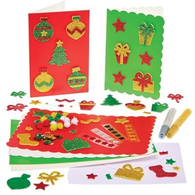 Baker Ross FX892 Weihnachtskarten-Bastelset 1 Set, Weihnachtskarten-Basteln und -Verzieren für Kinder Baker Ross FX892 Weihnachtskarten-Bastelset 1 Set, Weihnachtskarten-Basteln und -Verzieren für Kinder