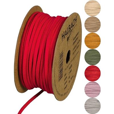 Halbach Seidenbänder veganes Lederband Breite 3mm Länge 20m Kunst Lederschnur zur Herstellung von Armbändern 100% veganes Lederimitat Band für DIY Handwerk, Farbe: rot Halbach Seidenbänder veganes Lederband Breite 3mm Länge 20m Kunst Lederschnur zur Herstellung von Armbändern 100% veganes Lederimitat Band für DIY Handwerk, Farbe: rot