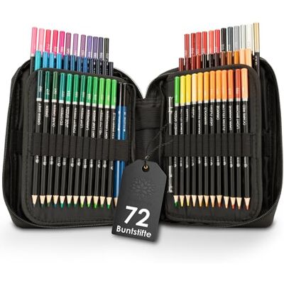 OfficeTree 72 Buntstifte Set Profi Buntstifte für Erwachsene ölbasiert weiche Minen hohe Pigmentierung inkl. Zubehör Stifte Set Künstler Stifte zum zeichnen OfficeTree 72 Buntstifte Set Profi Buntstifte für Erwachsene ölbasiert weiche Minen hohe Pigmentierung inkl. Zubehör Stifte Set Künstler Stifte zum zeichnen
