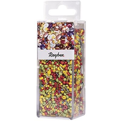 Rayher - Flitry - Glasperlen-Mischung - Draht 50 m 0,3 mm - Perlen-Set Rayher - Flitry - Glasperlen-Mischung - Draht 50 m 0,3 mm - Perlen-Set