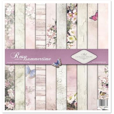 ITD Collection Scrapbook Papier Scrapbooking Set Motivpapier zum Basteln Dekorpapier 12x12 inches 310 x 310 mm 10 Blatt + 1 Rosy Summertime SLS-007 ITD Collection Scrapbook Papier Scrapbooking Set Motivpapier zum Basteln Dekorpapier 12x12 inches 310 x 310 mm 10 Blatt + 1 Rosy Summertime SLS-007